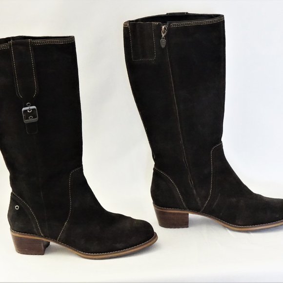 Red Wing Boots Tall Dark Brown Suede Bixby Size 9.5 D Wide Width - Picture 3 of 13